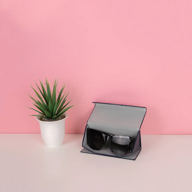 Estuche Para Lentes Tipo Cartera Sintético Azul Oscuro 16x6.5x6.5 Cm - Miniso