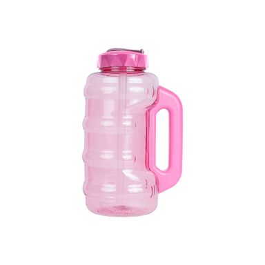 Tomatodo de plástico de agua fria de gran capacidad con sorbete y asa rojo rosa 1850 ML -  Miniso