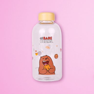 Tomatodo de vidrio we bare bears collection 600 ml pardo 7.9x7.9x18 cm - We Bare Bears
