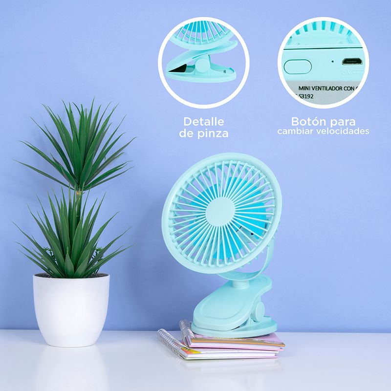 Mini-ventilador-de-escritorio-con-clip-1200-mah-miniso-azul-Miniso-5-13273