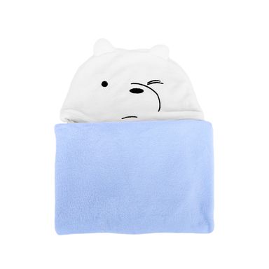 Manta con capucha contraste los osos escandalosos 5.0 polar azul -  Miniso