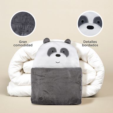 Manta con capucha los osos escandalosos 5.0 panda  -  We Bare Bears