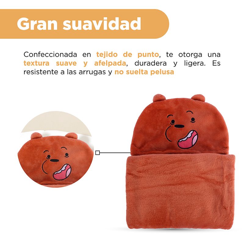 Manta-con-capucha-los-osos-escandalosos-5-0-pardo-Miniso-4-13679