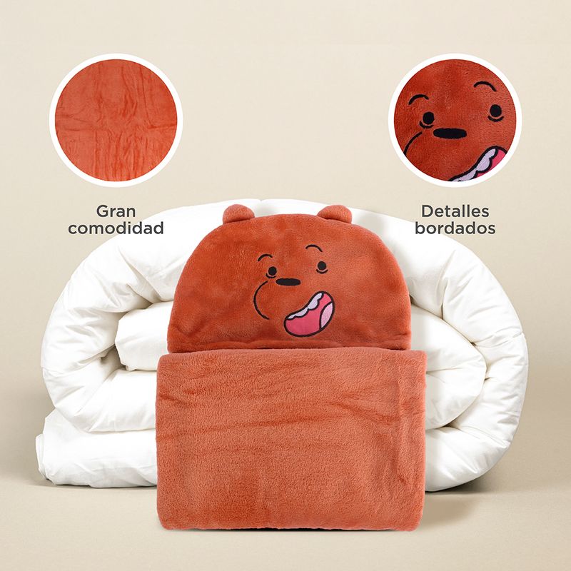Manta-con-capucha-los-osos-escandalosos-5-0-pardo-Miniso-5-13679