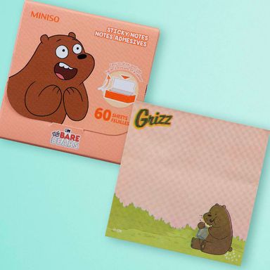 Post it coleccion los osos escandalosos 5.0 notas adhesivas de dibujo 60 hojas pardo 7.5cm x 7.5cm -  We Bare Bears