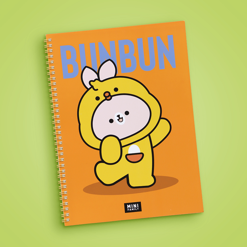 Libretas-y-cuadernos-A4-mini-family-animal-cosplay-series-bunbun-libro-de-alambre-100-hojas-Miniso-3-11595