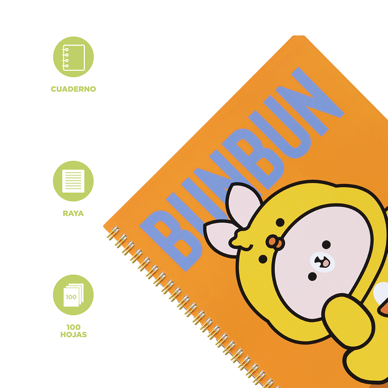 Libretas-y-cuadernos-A4-mini-family-animal-cosplay-series-bunbun-libro-de-alambre-100-hojas-Miniso-4-11595