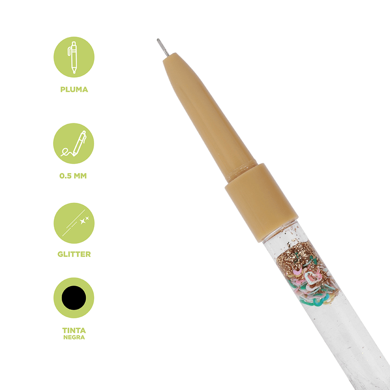 Lapicero-de-gel-con-purpurina-de-la-serie-sweet-bunny-0-5-mm-caf-mini-family-Miniso-3-11755