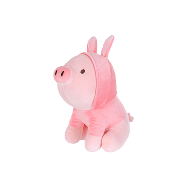 Peluche de cerdito rosa con capucha - Miniso