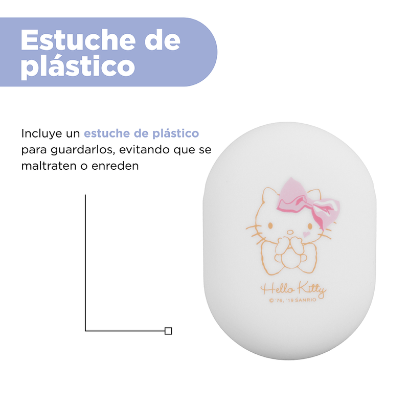 Aud-fonos-con-estuche-de-almacenmiento-ovalado-hello-kitty-2616-blanco-Sanrio-9-10100