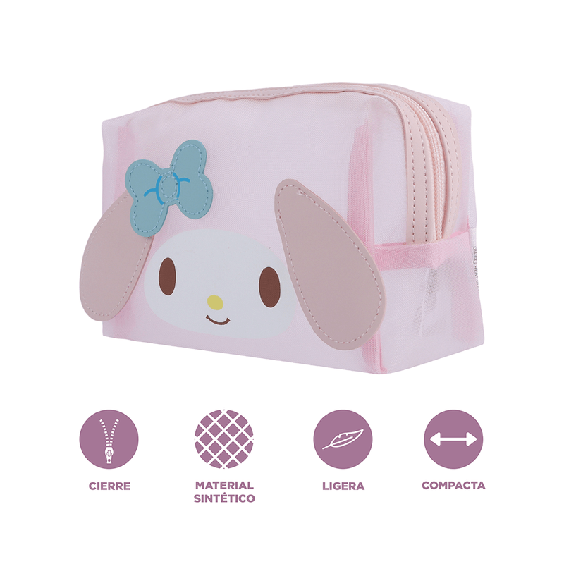 Bolsa-de-maquillaje-de-malla-cuadrada-my-melody-Sanrio-4-10136