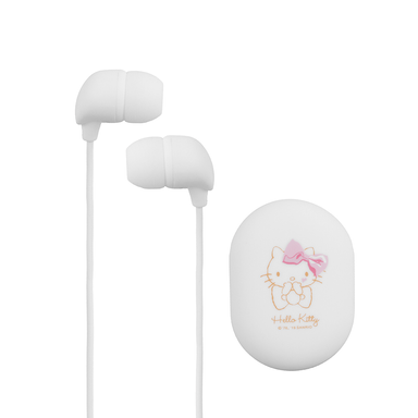 Audífonos con estuche de almacenmiento ovalado hello kitty 2616 blanco -  Sanrio