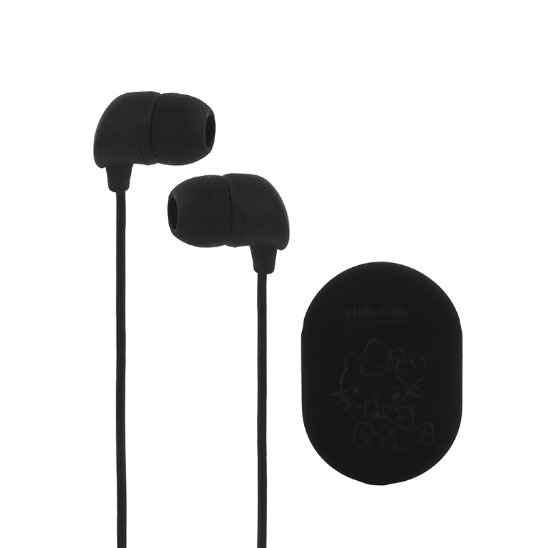 Aud-fonos-con-estuche-de-almacenamiento-ovalado-hello-kitty-2616-negro-Sanrio-1-10099