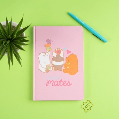 Libreta pasta dura we bare bears a5 rosa  -  We Bare Bears
