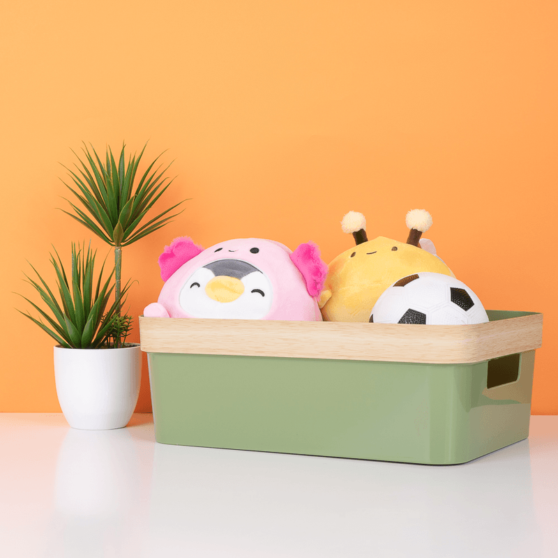 Organizador-de-pl-stico-con-borde-de-dise-o-de-vetas-de-madera-verde-35x26x12-5cm-Miniso-2-13861