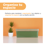 Organizador-de-pl-stico-con-borde-de-dise-o-de-vetas-de-madera-verde-35x26x12-5cm-Miniso-5-13861