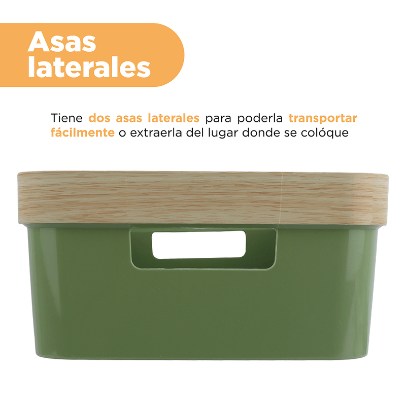 Organizador-de-pl-stico-con-borde-de-dise-o-de-vetas-de-madera-verde-35x26x12-5cm-Miniso-6-13861