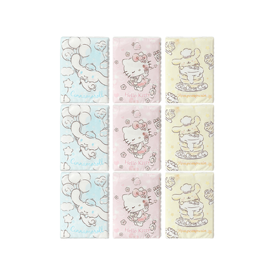 Pañuelos desechables tejidos sin aroma de personajes de sanrio 9 pzas -  Sanrio