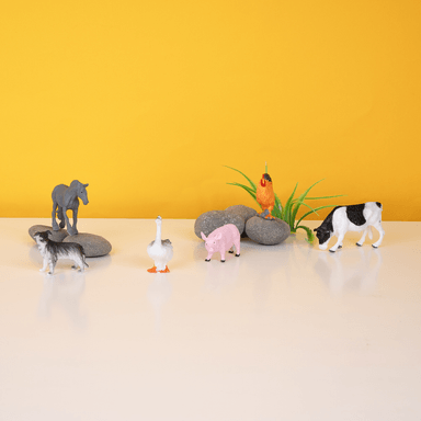 Juguetes de figuras de animal 6 animales de granja -  Miniso