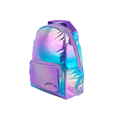 Mochila de moda metalizada miniso morada -  Miniso