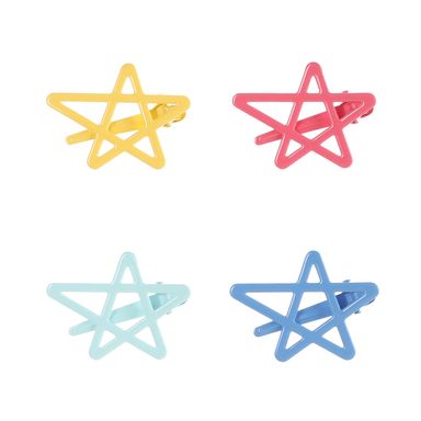 Broches para cabello 4 pzas. estrellas mix de colores - Miniso