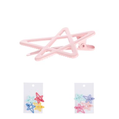 Broches para cabello 4 pzas. estrellas mix de colores - Miniso