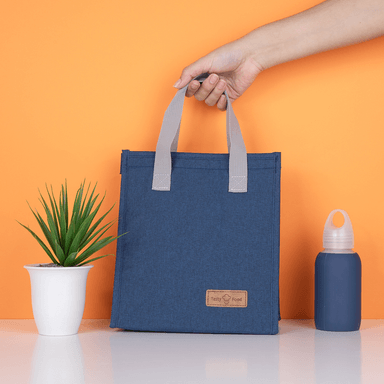 Lonchera de color solido azul marino -  Miniso
