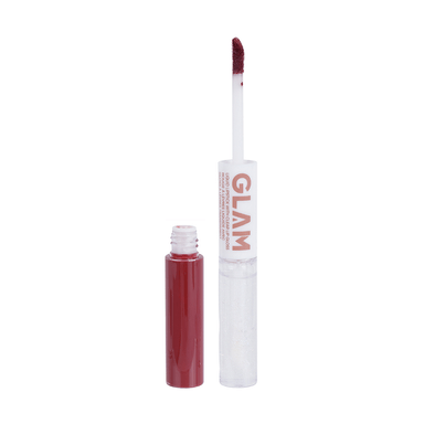 Labial líquido de doble punta con brillo de labios claro glam 08 brick pink -  Miniso