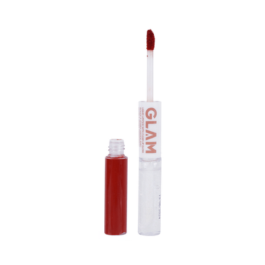 Labial líquido de doble punta con brillo de labios claro glam 02 maple red -  Miniso