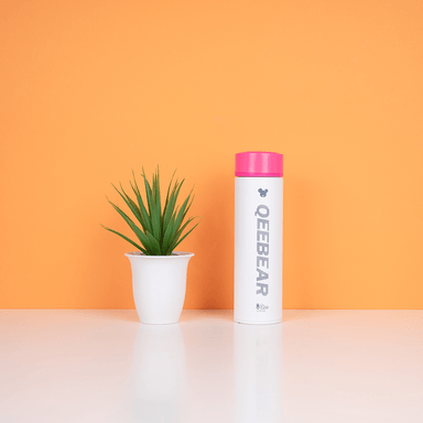 Termo de acero inoxidable rosa eléctrico qee 450 ml rosa - Qeebear