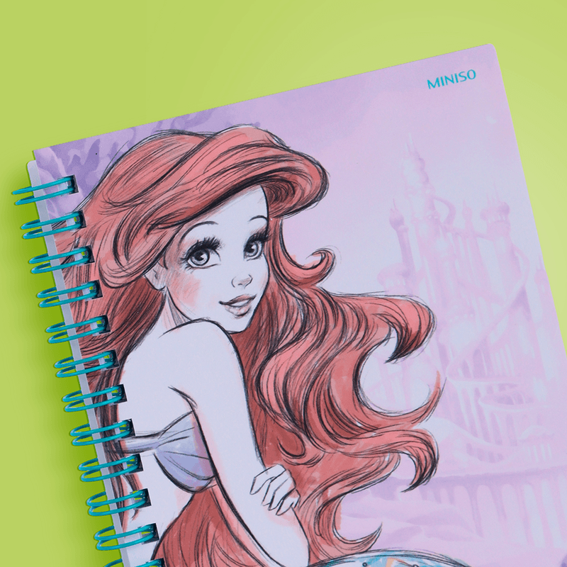Libretas-y-cuadernos-A6-con-alambre-p-rpura-50-hojas-15-3cm-x-10-8cm-la-sirenita-Disney-3-14050