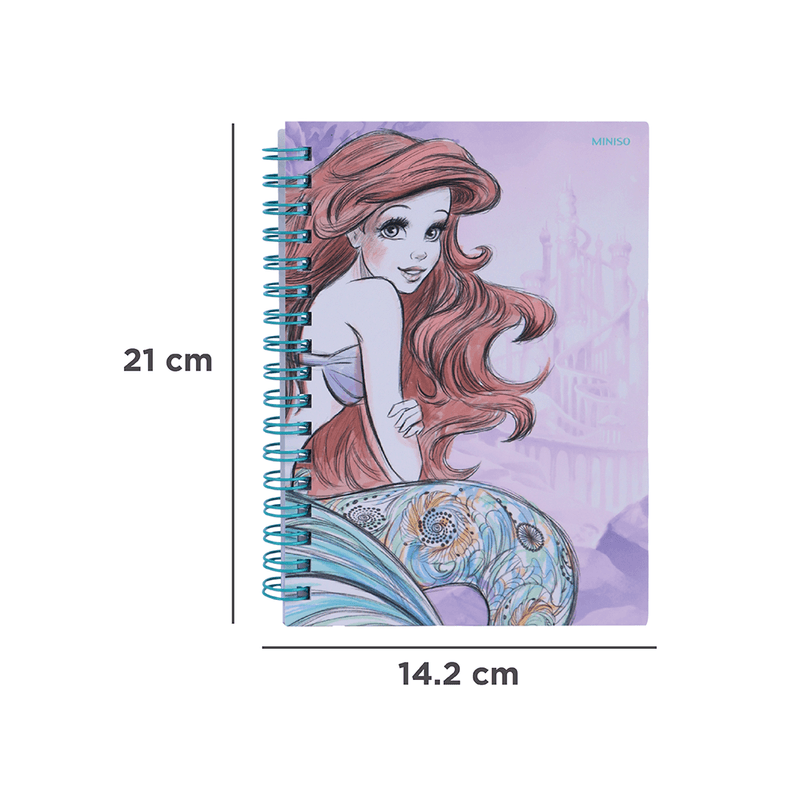 Libretas-y-cuadernos-A6-con-alambre-p-rpura-50-hojas-15-3cm-x-10-8cm-la-sirenita-Disney-6-14050