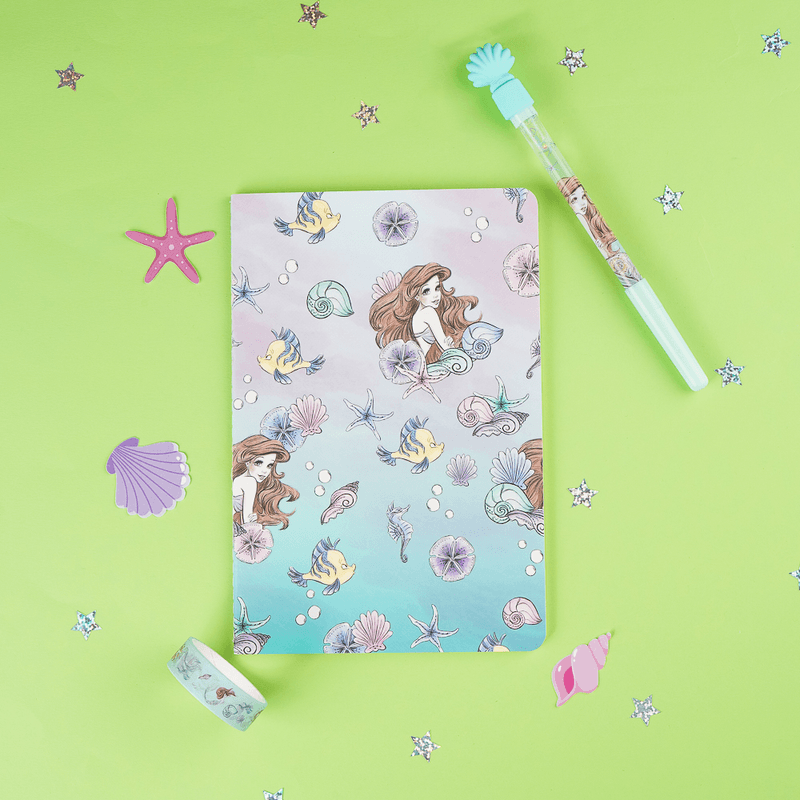 Libretas-y-cuadernos-A5-encuadernado-con-puntadas-concha-40-hojas-21x14-2cm-la-sirenita-Disney-2-14051