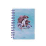 Libretas-y-cuadernos-A6-con-alambre-azul-50-hojas-15-3cm-x-10-8cm-la-sirenita-Disney-1-14053