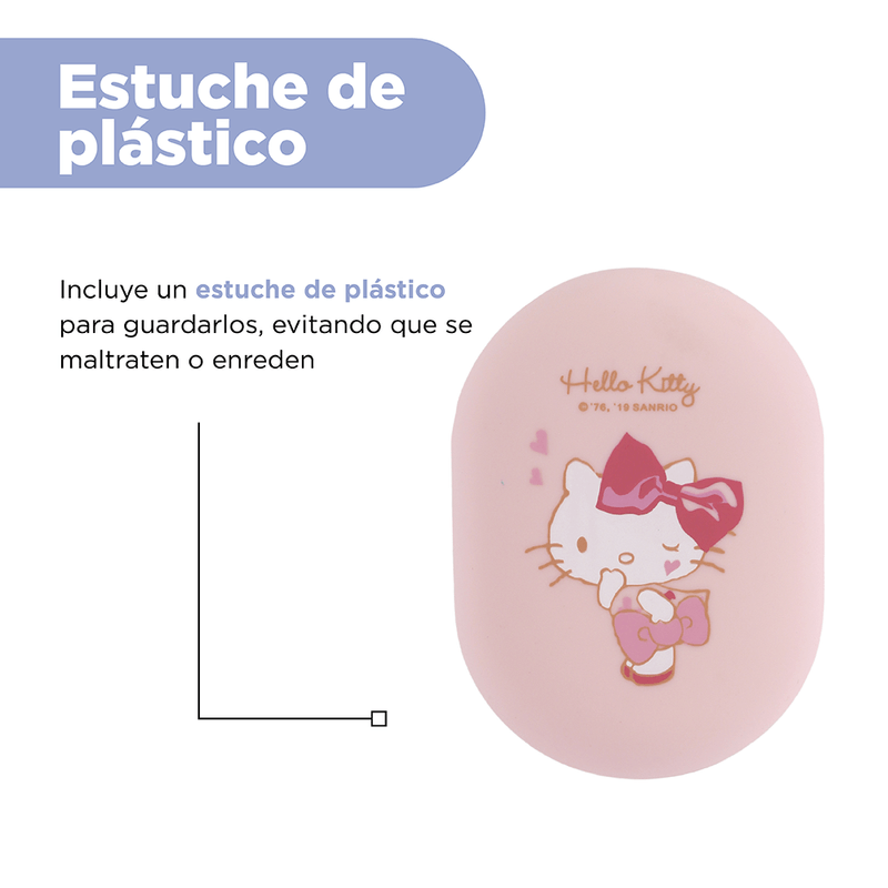 Aud-fonos-con-estuche-de-almacenmiento-ovalado-hello-kitty-2616-rosa-Sanrio-9-10101