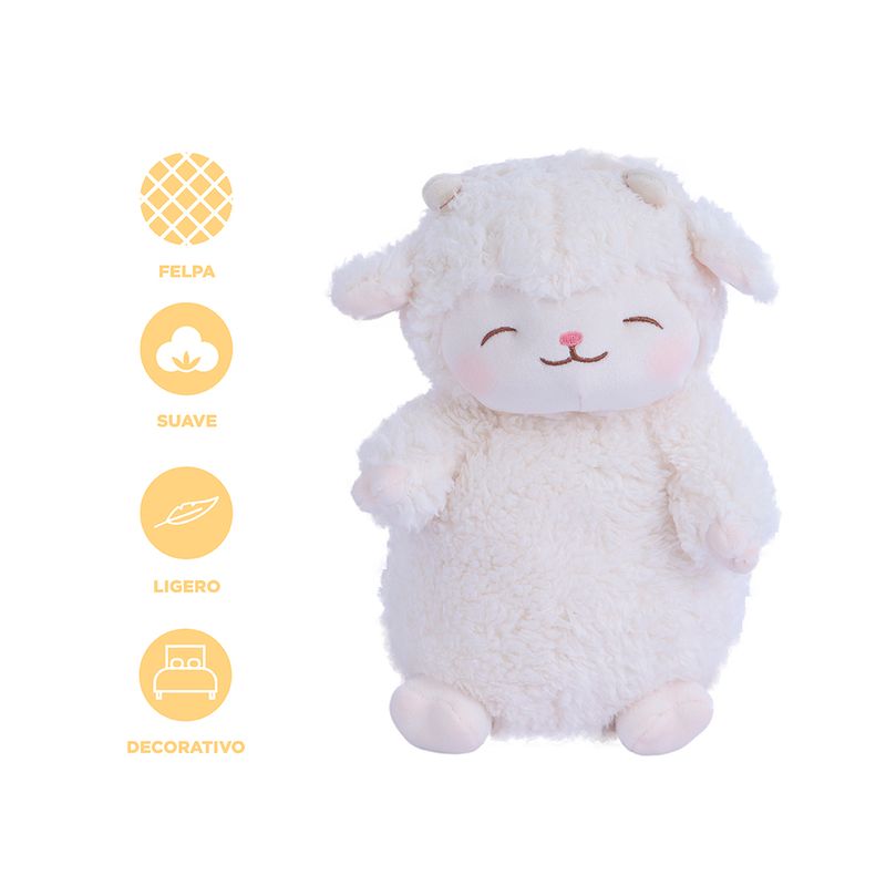 Peluche-cordero-sonriente-beige-14cm-x-16cm-x-27cm-Miniso-3-14478
