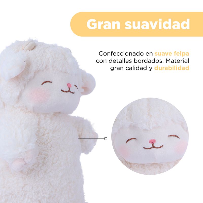Peluche-cordero-sonriente-beige-14cm-x-16cm-x-27cm-Miniso-4-14478