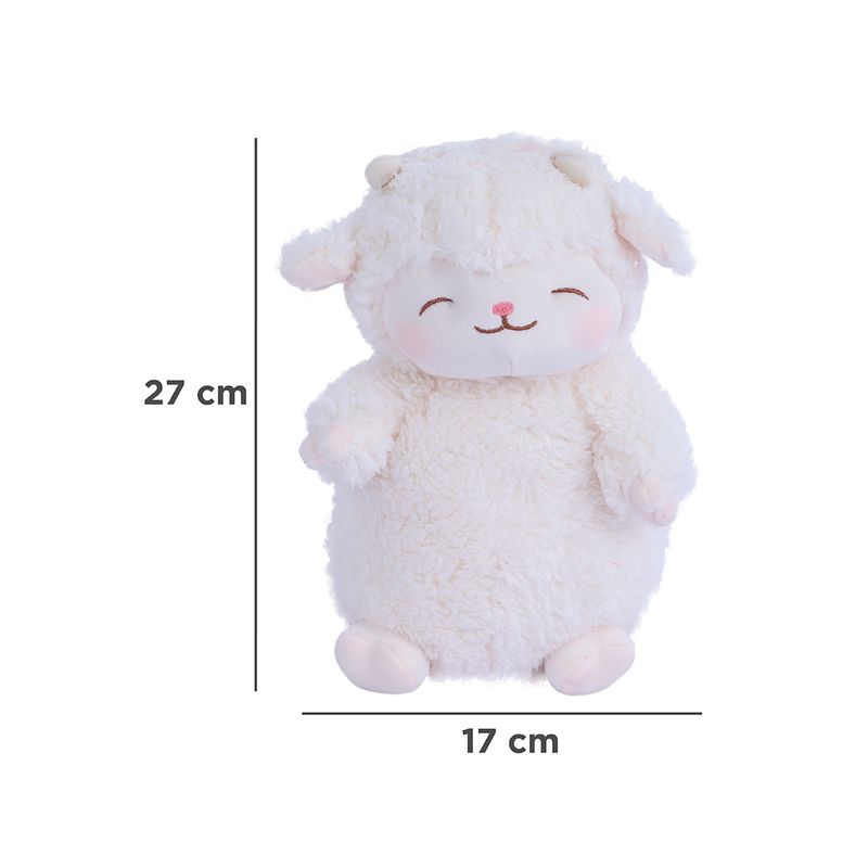 Peluche-cordero-sonriente-beige-14cm-x-16cm-x-27cm-Miniso-8-14478