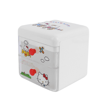 Organizador de plástico para escritorio con cajón sanrio blanco - Sanrio