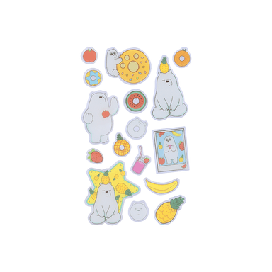 Stickers epoxy 3D polar 10cm x 22cm -  We Bare Bears