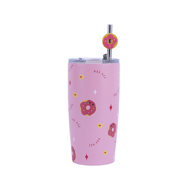 Vaso de acero inoxidable de la colección happy foods donut 530 ml rosa -  Miniso