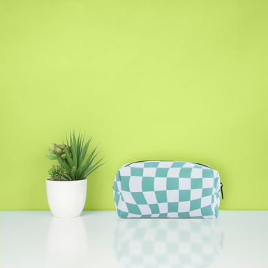 Cartuchera estuche de pu serie verde menta 18.5cm -  Miniso