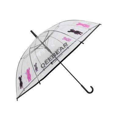 Paraguas eléctrico qee rosa con mango largo transparente -  Qee bear