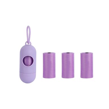 Bolsas con dispensador de la serie macaron 3x20 púrpura -  Miniso