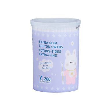 Hisopos para niños extra delgados con cabezas en espiral 200 pzas -  Miniso