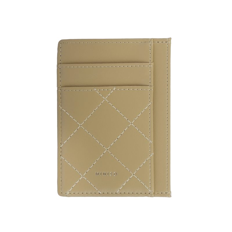 Tarjetero-de-moda-miniso-dise-o-rombos-bordados-amarillo-Miniso-1-13894