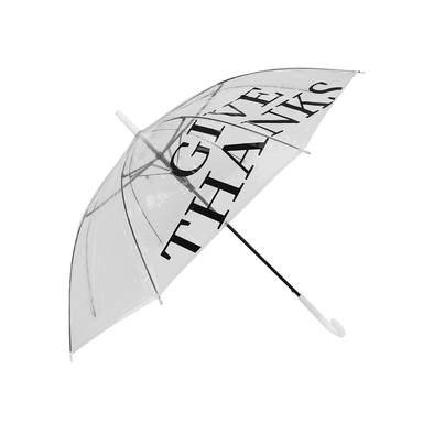 Paraguas de mango largo serie letters blanco y negro -  Miniso
