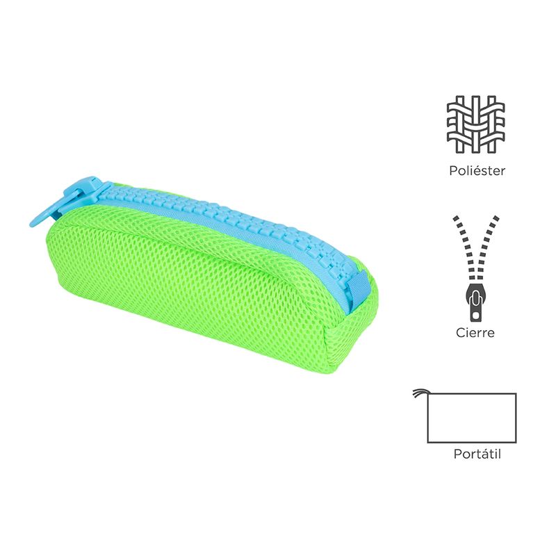 Cartuchera-de-malla-school-season-series-20-7-7-cm-verde-fluorescente-Miniso-4-8257
