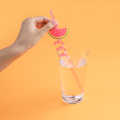 Juego de sorbetes con diseño de frutas colores varios 6 piezas - Miniso