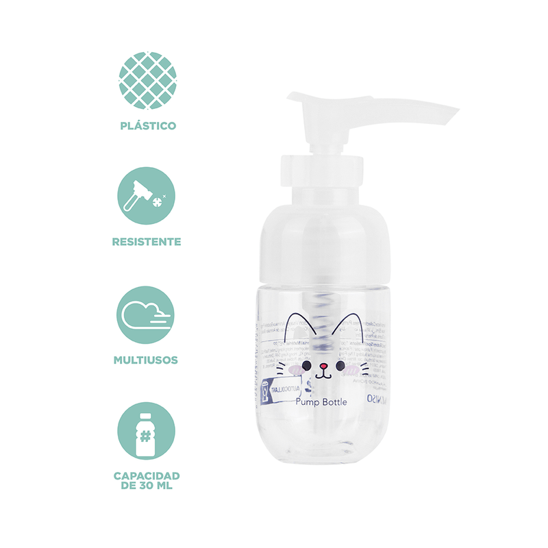 Animal-faces-colecci-n-botella-con-bomba-a-presi-n-30ml-Miniso-3-14420